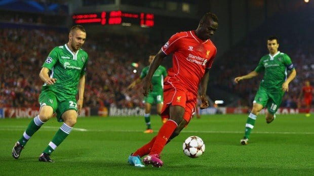 Liverpool claim victory on their return to the Champions League 4 Balotelli's goal looked to have sunk a brave Ludogorets team