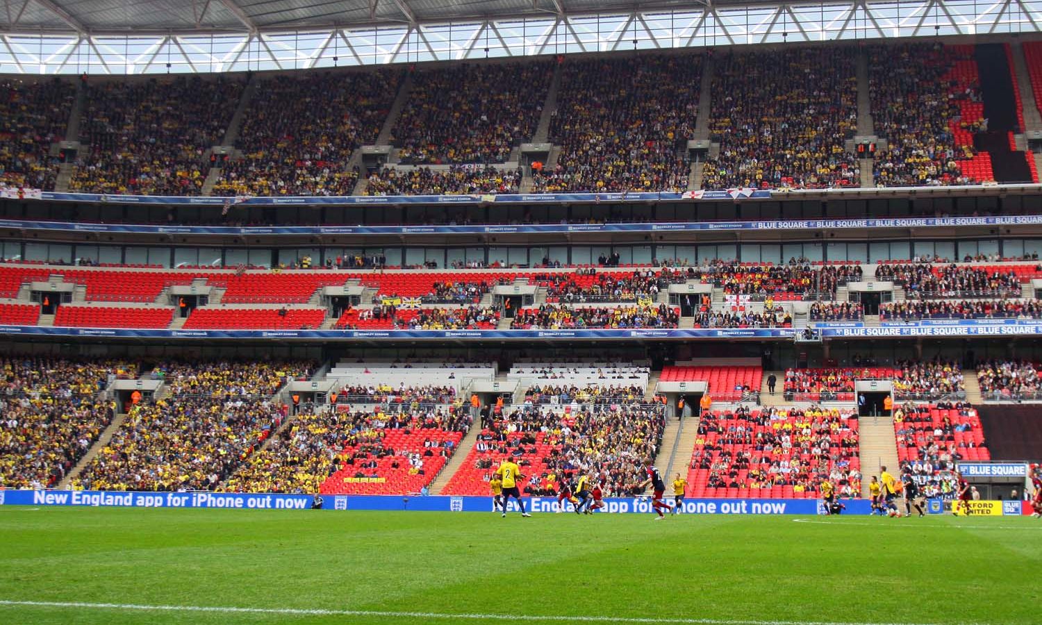 The north stand in Wembley Stadium