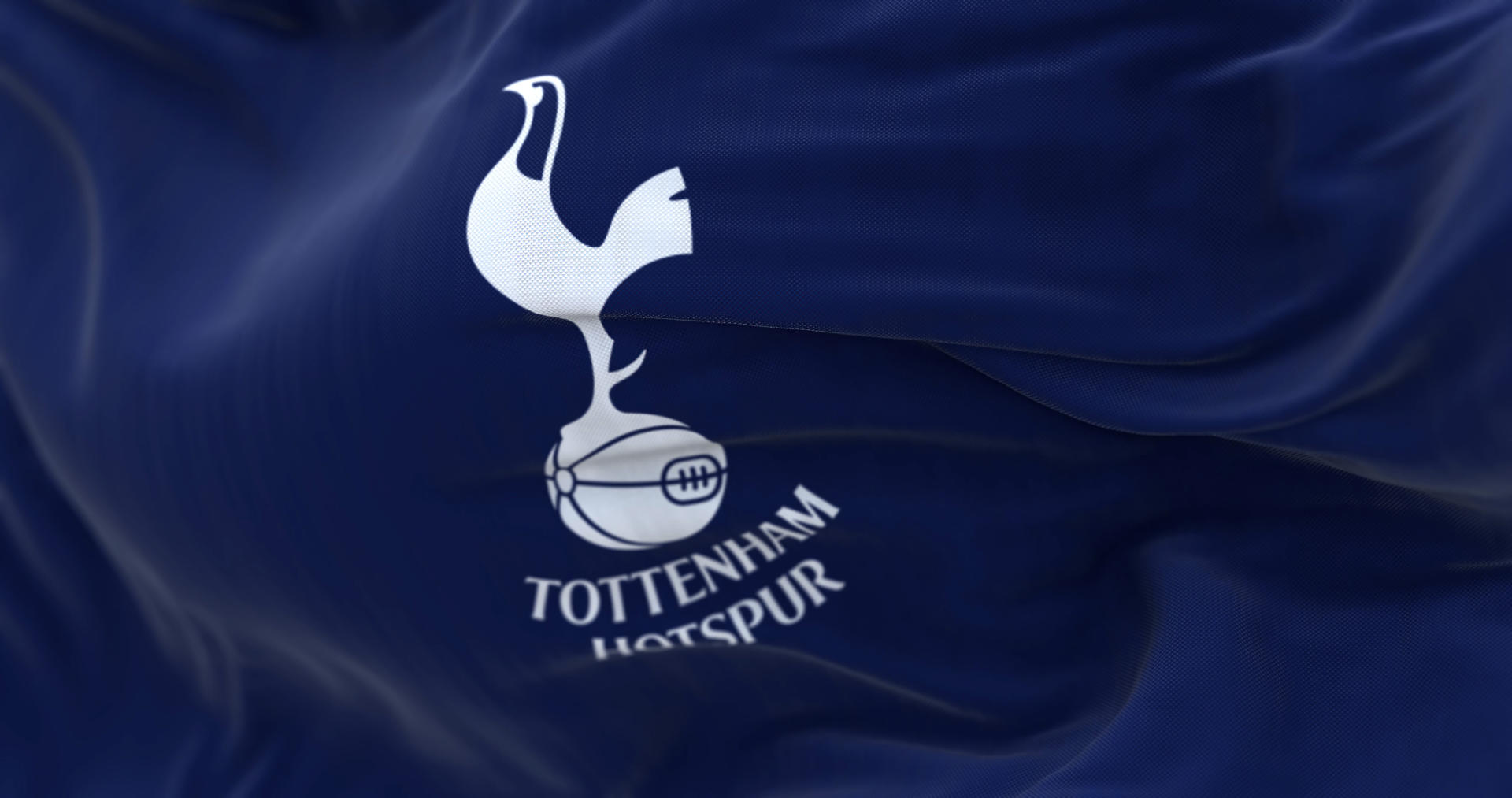 Detail of the Tottenham Hotspur flag waving