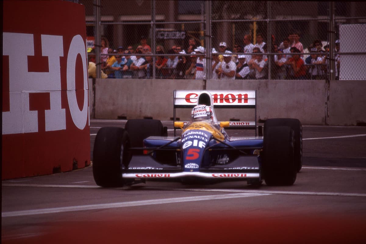 Williams Racing. Last time 1983-86. This time 1987-91. 9 wins, 18 podiums, Piquet won Driver's standings by 12 points. Williams dominated...