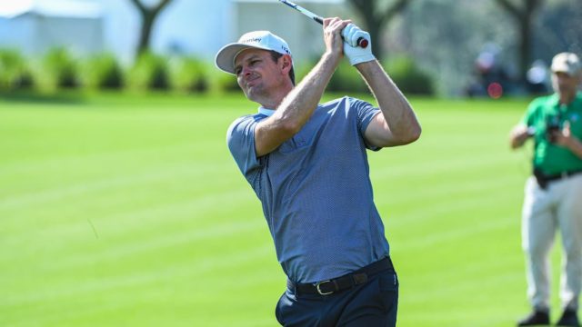 Justin Rose celebrating a win on the PGA Tour in 2025