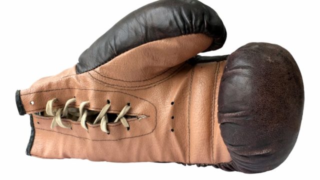 Emile Griffith boxing in the ring during his welterweight championship fight