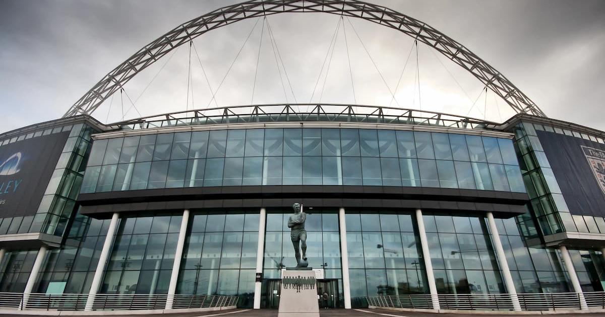 Greatest England managers standing proudly at Wembley Stadium