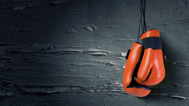 Barney Ross in boxing stance during his prime fight years