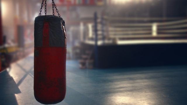 Charley Burley in boxing stance, black and white photo of the legendary fighter