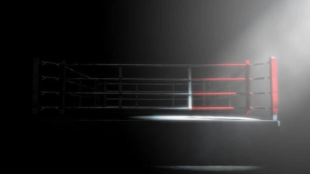 Fabio Wardley landing punch on Joseph Parker during the 11th round in London