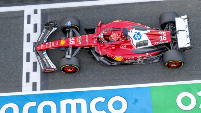 Charles Leclerc in Ferrari race suit, symbolising his salary and long-term contract