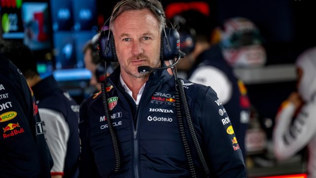 Christian Horner, Red Bull Racing team principal, during a Formula 1 race weekend, symbolising his $50m (£39m) net worth.