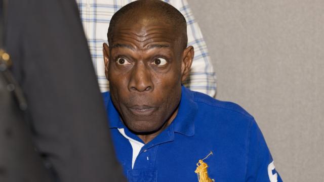 Frank Bruno training in a boxing gym for a Frank Bruno's net worth feature