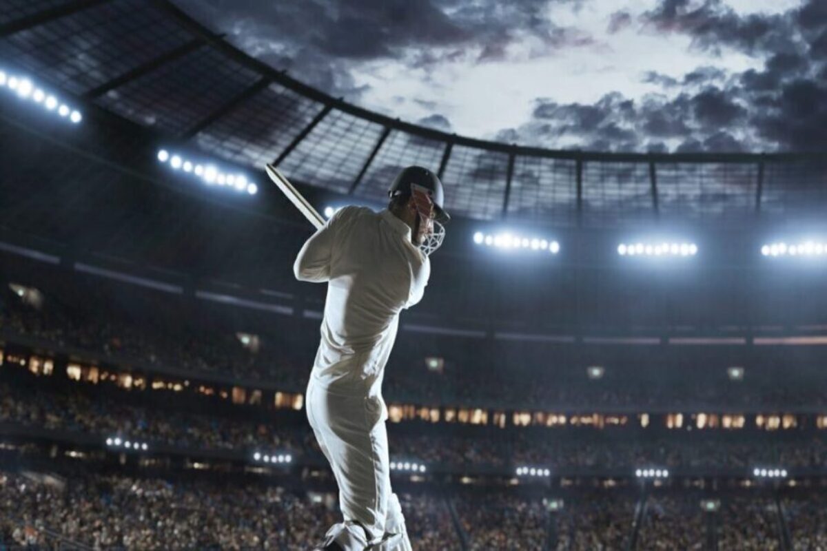 Cricket field setting during a powerplay with infielders inside the circle