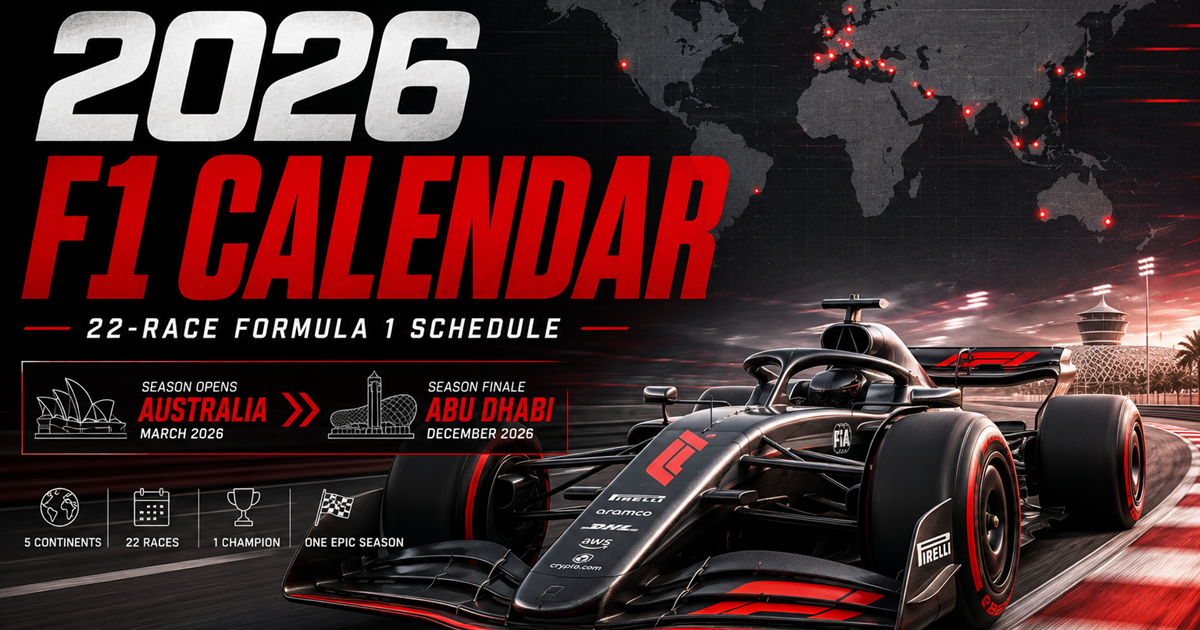 F1 2026 Calendar: Full Schedule, Sprint Races and UK Start Times