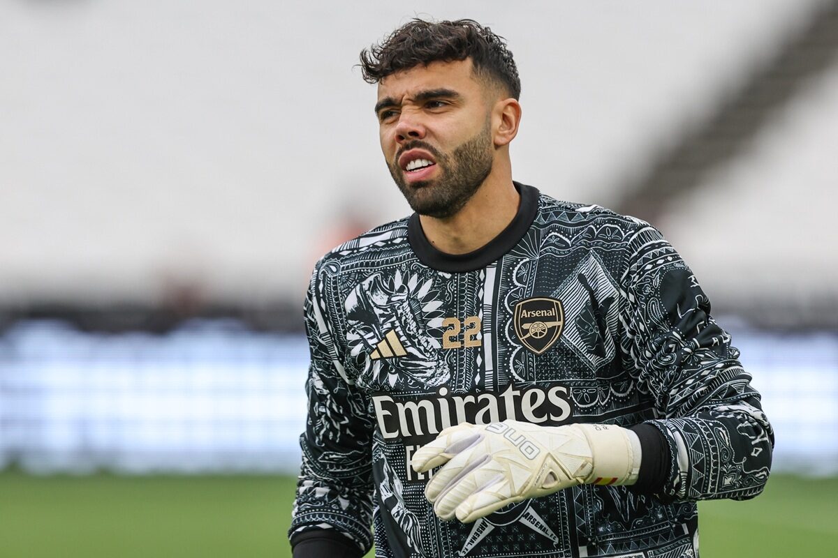 David Raya celebrates after Arsenal’s Premier League win over West Ham