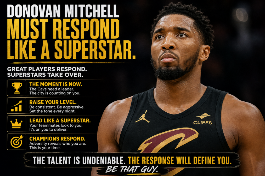 Motivational poster of Donovan Mitchell