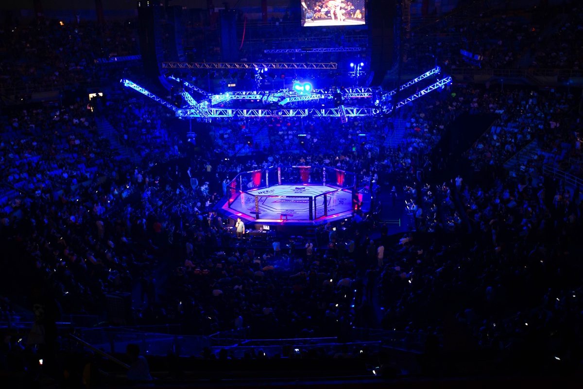 Carlos Prates celebrates after defeating Jack Della Maddalena at UFC Perth