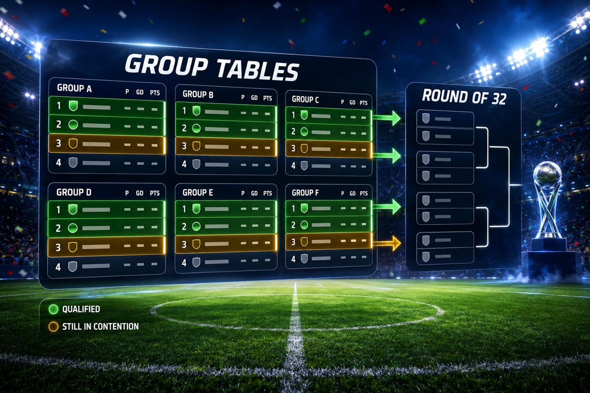 World Cup 2026 Group Tables: Who Can Still Reach the Round of 32?