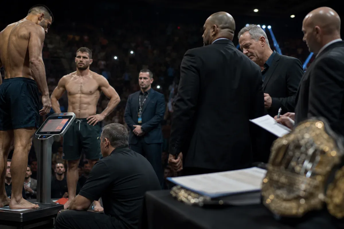 UFC weight miss regulations covering fines, catchweight bouts and title fight implications